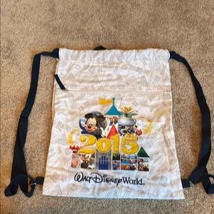 Disney World 2015 Drawstring Backpack never used